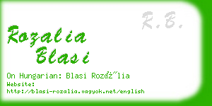 rozalia blasi business card